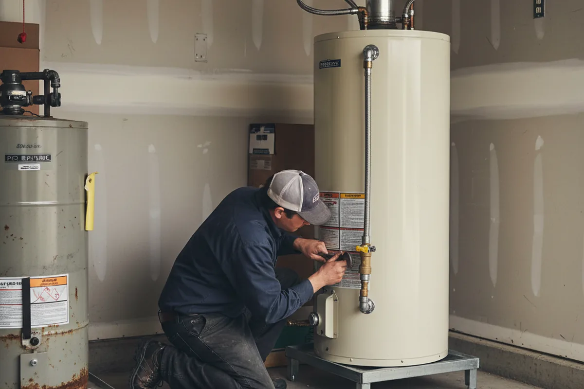 Water heater and shutoff valve replacement in Union